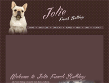 Tablet Screenshot of joliefrenchbulldogs.com